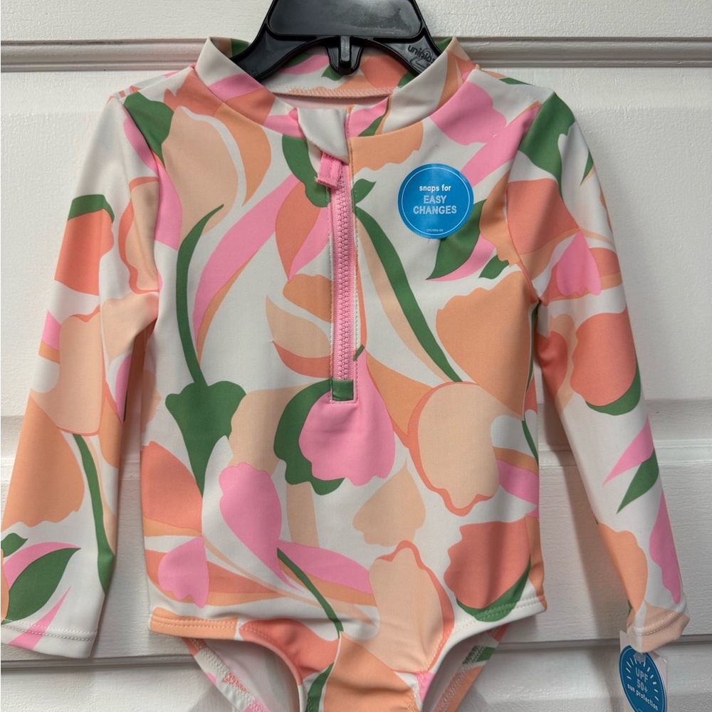 Floral Long Sleeve 12 month old Swimsuit